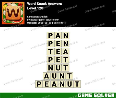 Word Snack answers .